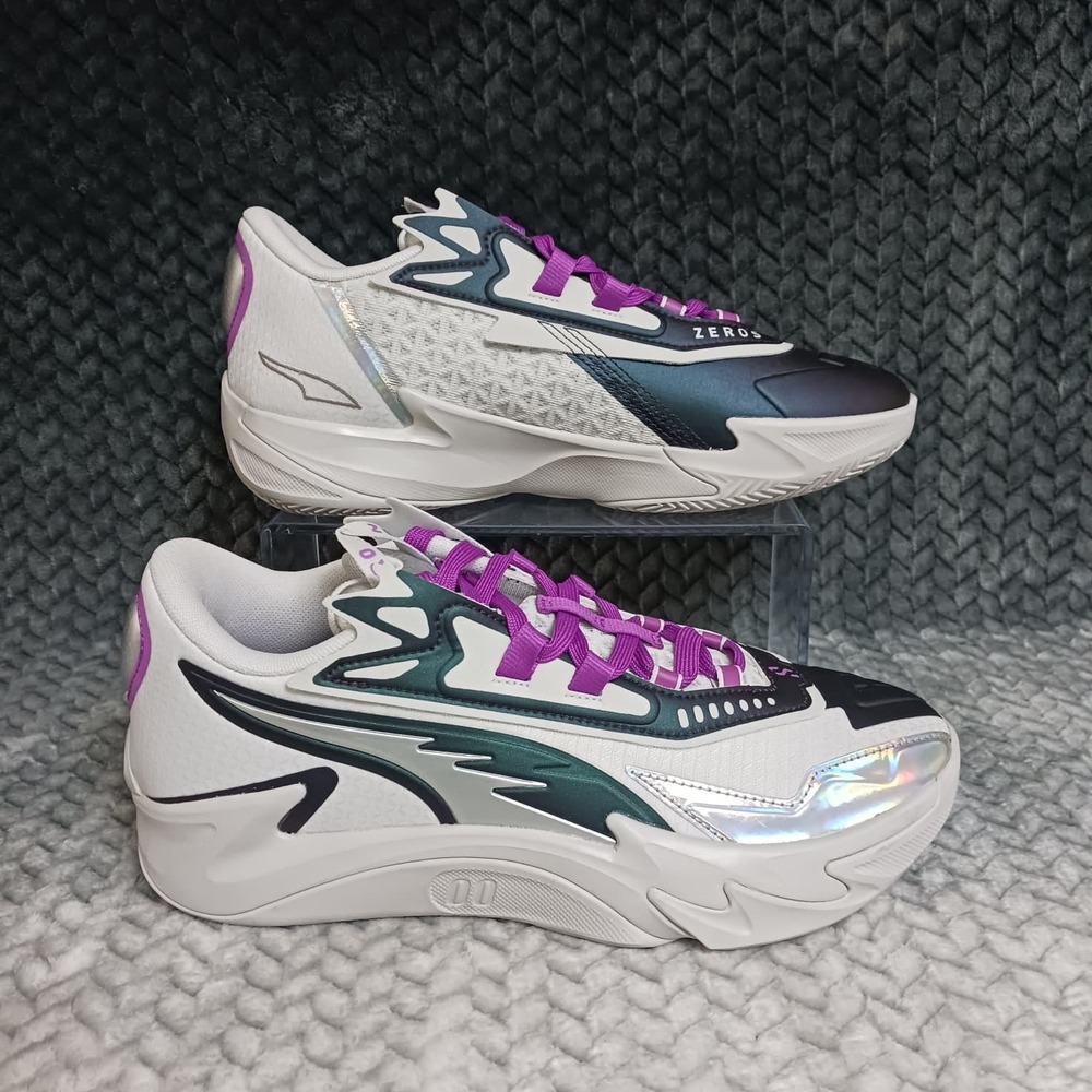 Puma Scoot Zeros II Sterling Men's Gray Athletic Basketball Shoes Size 8.5